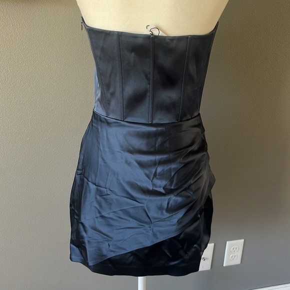 Fleur Du Mal Strapless Draped Dress Slate Blue Strapless - Picture 7 of 14